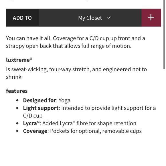 Lululemon Free to Be Serene Bra Sz 12 C/D Cup - Picture 6 of 6